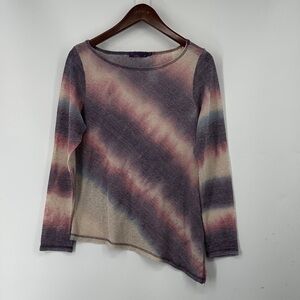 Prana Purple and Pink Tie Dye Knit Top